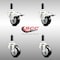 Service Caster 3.5 Inch 316SS Black Polyurethane Swivel 3/4 Inch Stem Caster Lock Brake, 2PK SS316TTLEX20S3514-PPUB-BLK-2-S-2-34 - alternate 3